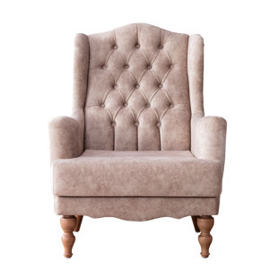 ZELLANO Slipcovered Velvet Armchair