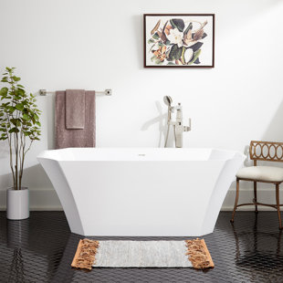 Signature Hardware Rossetti 67'' x 32'' Freestanding Soaking Solid Surface Bathtub