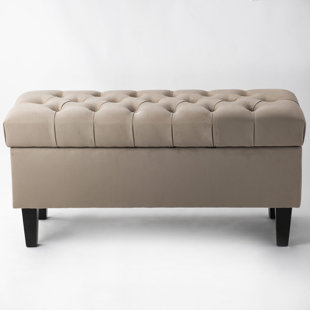 BENCH4HOME Velvet Upholstered Storage Bench