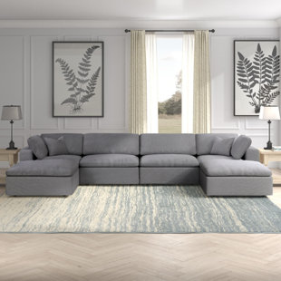 WROUGHT STUDIO™ Amillya 6 - Piece Upholstered Sectional