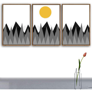 IDEA4WALL Nordic Simple Style - 3 Piece Floater Frame Graphic Art Print on Canvas