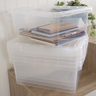 Wham Crystal 17L Plastic Storage Box Pack of 5 Clear (Set of 5)