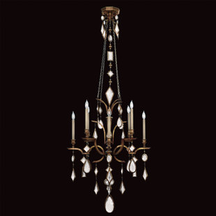 FINE ART HANDCRAFTED LIGHTING Encased Gems 31" Round Chandelier