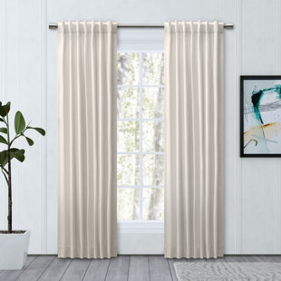 RICARDO TRADING Cotton Blend Chevron Room Darkening Thermal Lined Rod Pocket Single Curtain Panel