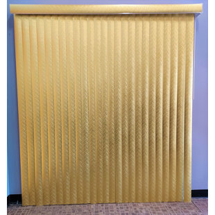 SYMPLE STUFF Infinity Cordless Room Darkening Gold Vertical Blind