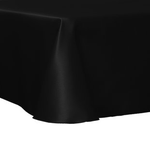 Ultimate Textile Herringbone - Fandango 72 X 120-Inch Oval Tablecloth, Black