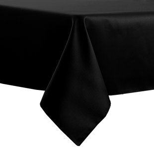 Ultimate Textile Herringbone - Fandango Tablecloth, Black
