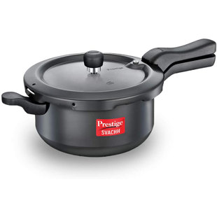 Prestige Cookers Svachh 5.28 Qt. Hard-Anodized Senior Pressure Pan