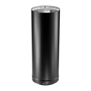 DURA VENT Eastchester DVL Galvanized Steel Double Wall Stove Pipe, 6 x 12 Inch, Black