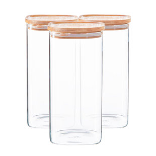 ARGON TABLEWARE Glass Canister - Set of 3 (Set of 3)