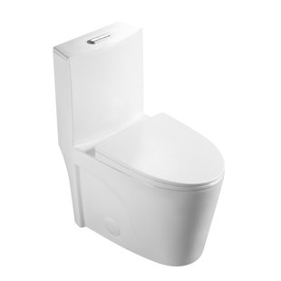ANGELSHORN 1.1 GPF Elongated Floor Mounted One-Piece Toilet (Seat Included)
