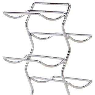 LEVI BEER 12 Bottle Tabletop Wine Bottle Rack in Chrome