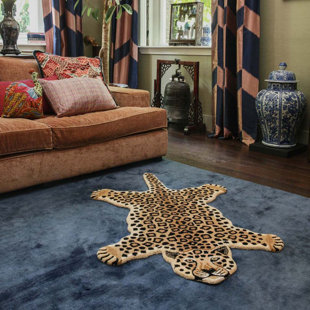 JARDIN DECO Animal Print Hand Woven Machine Woven Novelty 150cm X 90cm Brown Area Rug