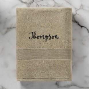 PERSONALIZATION MALL Cotton Ribbed Bath Towel