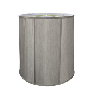 ASPEN CREATIVE CORPORATION 18" H Faux Silk Fabric Empire Lamp Shade ( Spider ) in Silver Gray