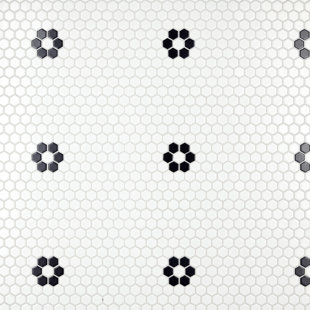 MEROLA TILE Metro 1" Hex 10-1/4 " x 11-7/8 " Porcelain Mosaic Floor & Wall Tile