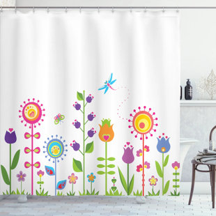HARRIET BEE Gretna Shower Curtain with Hooks Included