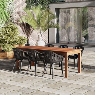 KITSCO Ciaran Rectangular 6 - Person Outdoor Dining Set