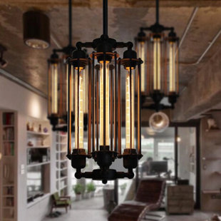 WILLISTON FORGE Anaum 4 - Light Dimmable Lantern Empire Chandelier