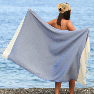 EAST 'N BLUE Fulvia Turkish Cotton Beach Towel