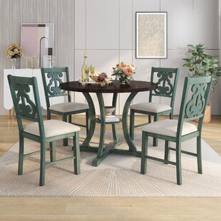 ONE ALLIUM WAY® Checkers 5 - Piece Pedestal Dining Set