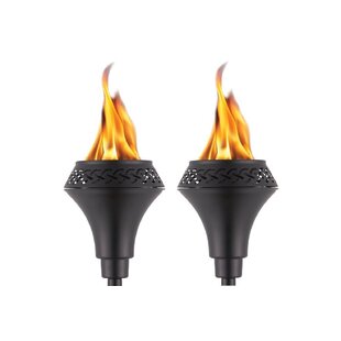 TIKI BRAND TIKI® Brand Island King® 2-Pack 65 Inch TIKI Torch Metal Black - 112012668 (Set of 2)