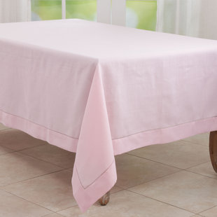 SARO Rochester Collection Solid Color Square Tablecloth