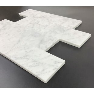 ES STONE 3" x 6" White Cararra (Honed) Marble Subway Wall & Floor Tile