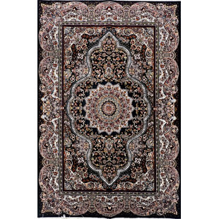 SCARLET RUGS Persian Machine Woven 150cm X 225cm Brown/Black/Red Area Rug