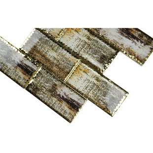 SYMPLE STUFF Jendrik 3" x 6" Glass Brick Look Subway Wall Tile