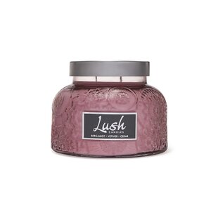 A CHEERFUL CANDLE LLC Lush Bergamot Vetiver Cedar Scented Jar Candle