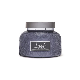 A CHEERFUL CANDLE LLC Lavender Marine Wood Verbena Scented Jar Candle