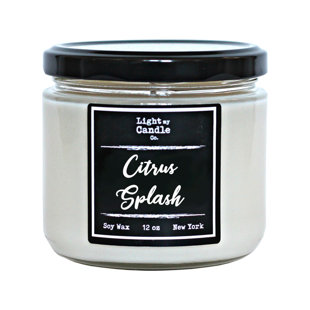 LIGHT MY CANDLE CO. Citrus Splash Scented Jar Candle