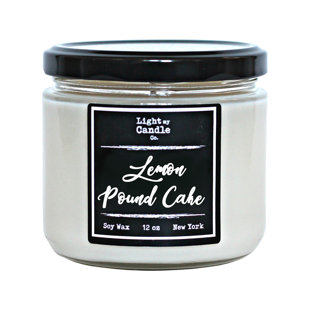 LIGHT MY CANDLE CO. Lemon Pound Cake Scented Jar Candle
