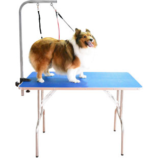 SHELANDY Professional Pet Grooming Table With Double Leashes And Clamp, 43.5*23.5 Inch