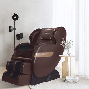 REALRELAX Faux Leather Heated Full Body Massage Chair with Dual-core S Track and APP Control