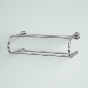 17 STORIES Alkiviadis Metal Bracket Shelf with Towel Bar