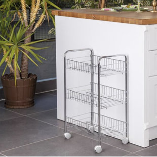 WPL BATHROOM & KITCHEN DESIGNS Metal Kitchen Cart