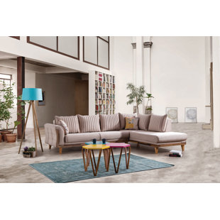 ZELLANO 5 - Piece Velvet Sectional