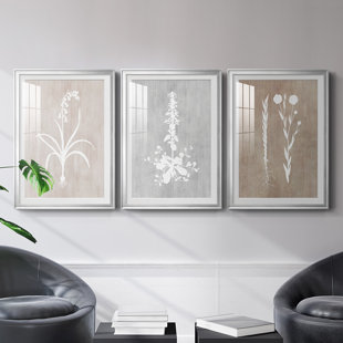 WEXFORD HOME " Botany Beauty I " 3 - Pieces Painting Print