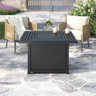 KELLY CLARKSON HOME Elijah 25.13 H x 41.88 W Steel Propane Outdoor Fire Pit Table