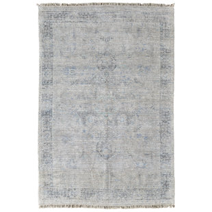 CANORA GREY Lawarren Hand-Tufted Beige/Gray/Navy Blue Area Rug