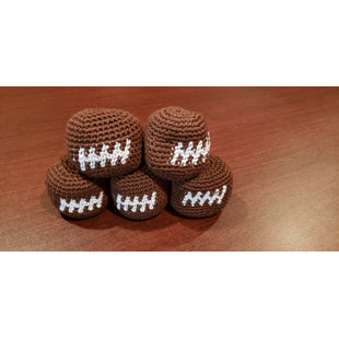 5-pack Football Bean Bags for Deep Shot Games Bean Bag Toss Game