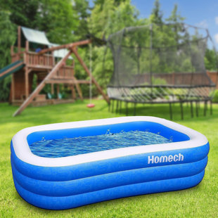 HOMECH 1'10" x 7'8" x 4'8" Plastic Inflatable Pool