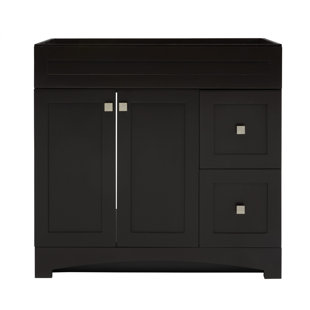 CRAFT + MAIN 36'' Free Standing Single Bathroom Vanity Base Only In Flat White