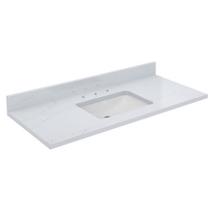 SAGEHILL DESIGNS Chantilly 49'' Quartz Single Bathroom Vanity Top with Sink