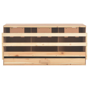 ARCHIE & OSCAR™ Georgie Chicken Laying Nest with Compartments Hen Nesting Boxes Solid Wood Pine