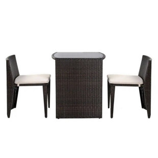 DREAMPATIO 2 - Person Square Outdoor Dining Set with Cushions