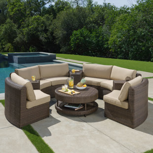 ROYAL GARDEN 6 - Person Outdoor Seating Group with Cushions