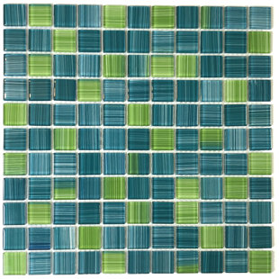 NOVOTILESTUDIO Alezio 1" x 1" Glass Grid Mosaic Wall & Floor Tile